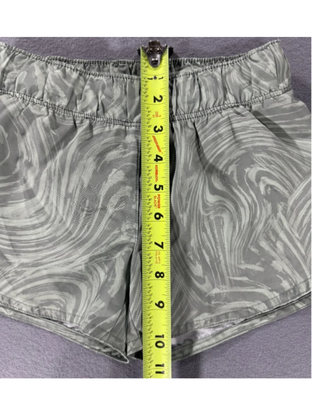 Old Navy Active Girls Green Patterned Shorts with Internal Liner Go-Dry Cool 6-7